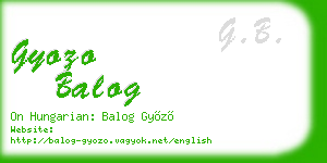 gyozo balog business card