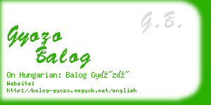 gyozo balog business card